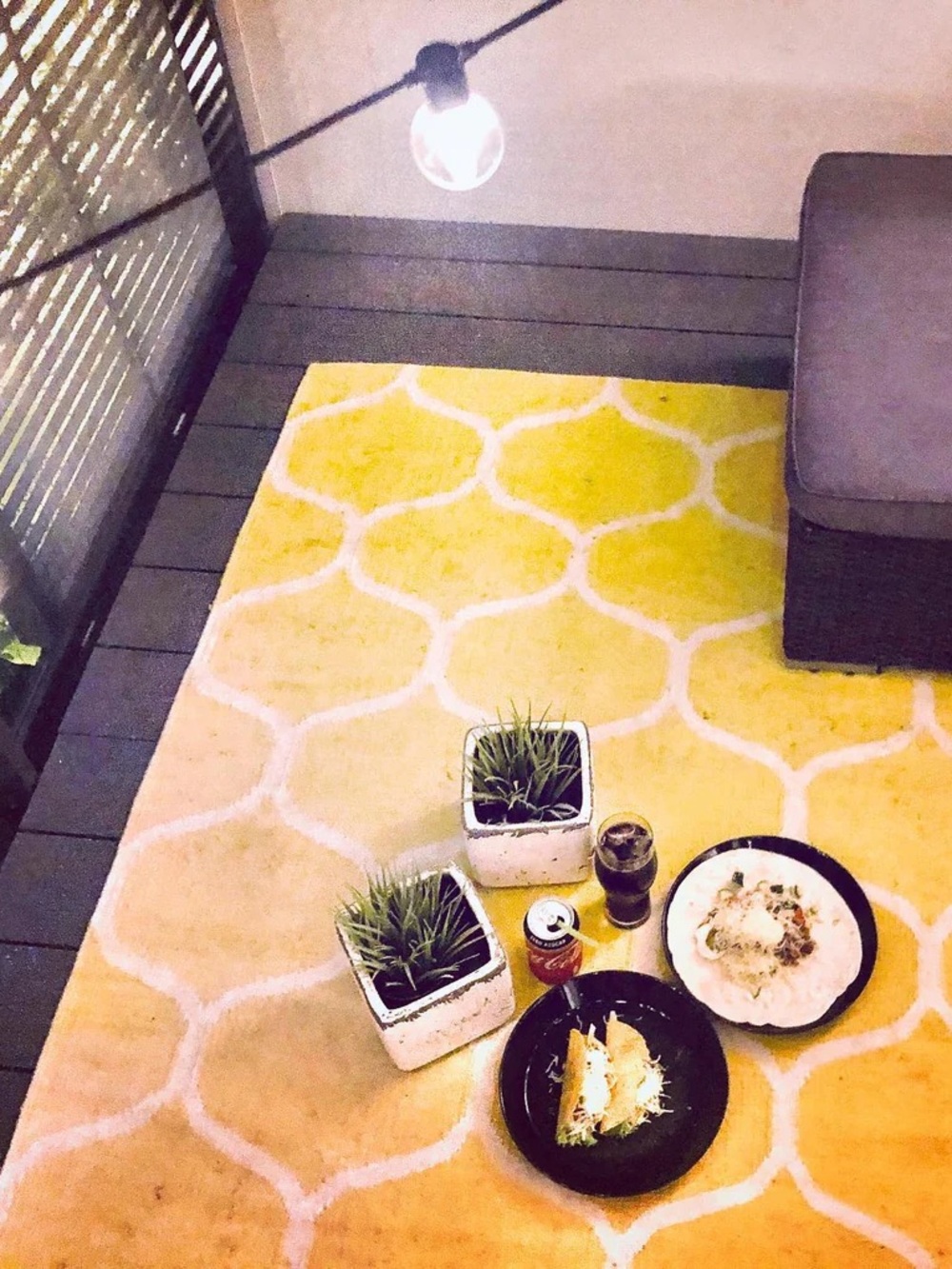 IKEA STOCKHOLM Yellow Moroccan Trellis Rug, 5’7”x 7’10” - NEW never opened - Picture 4 of 6